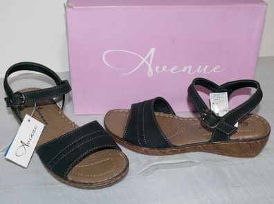 Avenue 218063 Getteron Sommer leichte Sandalen Schuhe atmungsaktiv 37 Schwarz