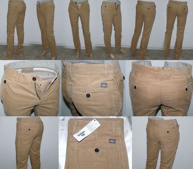 Lacoste HH 7059 IN CTV Cord Jeans Slim Fit Chino Hose 100% Cotton W30 L34 Beige