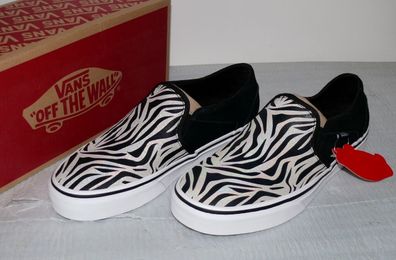 Vans Asher Metallic Zebra Slip On Z'S Canvas Schuhe Boots Sneaker 39