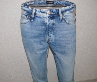 Jack & Jones Fred Original CJ 047 Tapered Fit Herren Jeans Cropped W32 L32 Blau