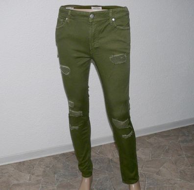 Jack & Jones Liam Destroy AKM 571 Skinny Fit Jeans Stretch Hose W33 L32 Olive