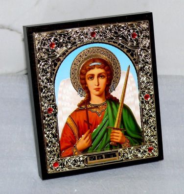 ????? Ikone Schutzengel ????? 13x11x2cm Holz Platte Gold orthodoxe Box