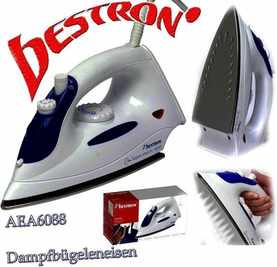 Bestron AEA6088 Designer Dampf Bügeleisen 1800W 12g/Min Edelstahlsohle B1