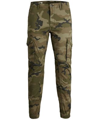 Jack & Jones PAUL FLAKE AKM1075 CAMO Stretch Jeans W 27 30 L 30 32 Militär Olive