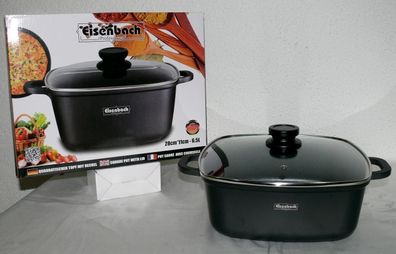 Eisenbach Ø 28x11cm 6,5L Koch Suppen Geschirr Casserole Topf Deckel Antihaft BK