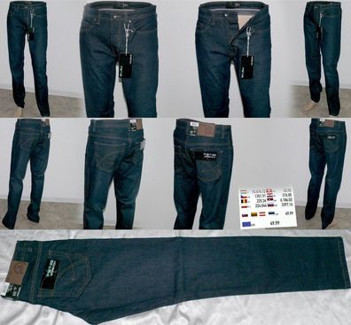 FST IND Ultra Dark 2200 ORG Regular Fit Comfort Stretch Jeans W 33 46 L 34 Navy