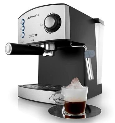 Orbegozo EX3050 Espresso Cappuccino Pad Kaffee maschine 20Bar 850W 1,6L Edelstah