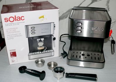 Solac CE4481 Espresso Cappuccino Pad Kaffeeautomat 20Bar 850W 1,6L Edelstahl