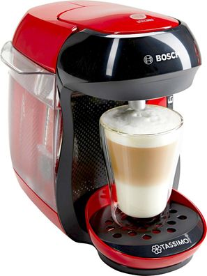 Bosch TAS1003 Happy Tassimo Kapselautomat Kaffeemaschine 1400W 0,7L BLK ROT