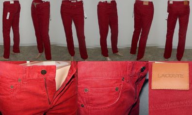 Lacoste HH 170L YPW Stoff CORD Jeans 5 Pocket Stretch Fit Hose W31 L34 Andrinopl