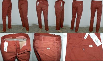 Lacoste HH 8240 WR9 Chino Hose Regular Fit 100% Cotton Jeans W31 L34 Kenya Brown