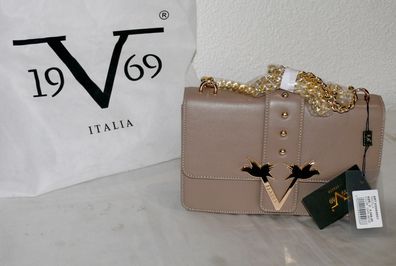Versace VI20AI0021 Tracolla 19V69 Italia Design Damen Schulter Tasche Beige Gold