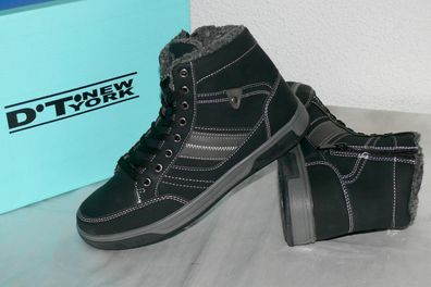 D.T. New York B249008 Warme Winter Leder Schuhe Boots Stiefel Futter ZIP 40 46 B