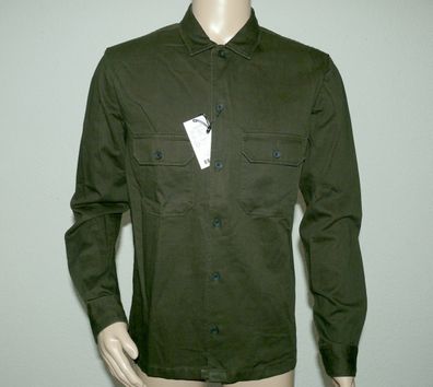 Jack & Jones 12139990 JCO Edison Worker Hemd Jackett Langarm Slim L Rosin Grün