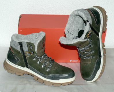 Mustang Denim ZIP Warme Herbst Winter Schuhe Boots Stiefel Futter 42 Dk. Grün N38