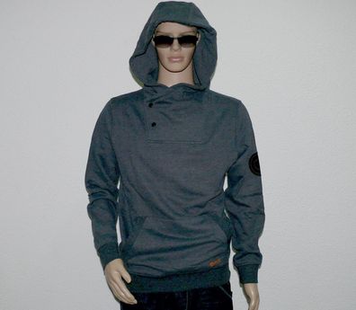 Jack & Jones 12140092 Jcolink Sweat SHAWL NECK Hood Kapuzen Pullover L Dark Grey