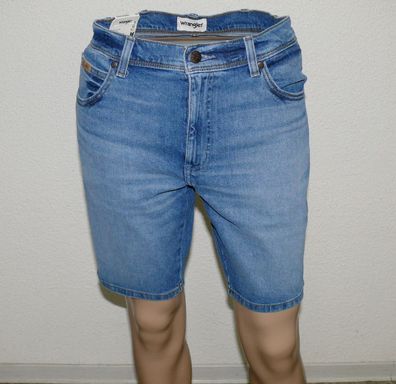 Wrangler W11C 84 Z94 TEXAS 843 Straight Fit Shorts Stretch Jeans Short W30 Blau