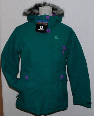 Salomon Schnee Parka 366051 White Ski Pelz Warm Therm Winter Jacke Gren 164