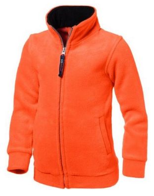 US BASIC Kids Kinder Fleece Jacke Nashville Reißverschluss Neon Orange Größe 152