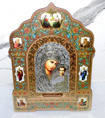 ?????????? Ikone Kasaner Muttergottes ????? 25x18cm Holz orthodoxe