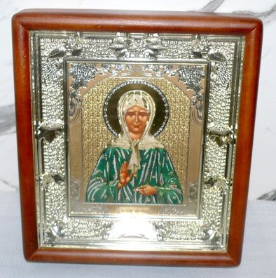 ???????? Ikone Matrona von Moskau ????? 27x24x4cm Holz orthodoxe N13