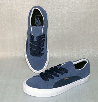 Vans UA Lampin Rau Leder Herren Schuhe Freizeit Sneaker 42 US9 Indigo Blau DT062