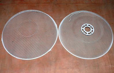 1372 Ersatz Metall Schutzgitter Ø 43cm Ventilator Lüfter Gitter 2Tlg Weiß