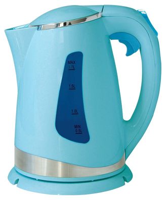 MCK FK0503B Designer Tee Wasserkocher Kabellos 1,7Lit 360° 2200W Meer Blau Chrom