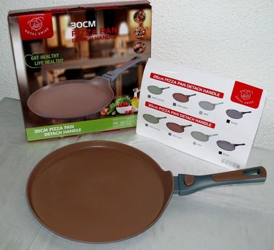 Royal Swiss Ø30cm Crêpes Pizza Brat Pfanne Antihaft ALU PTFE & PFOA Frei Brown