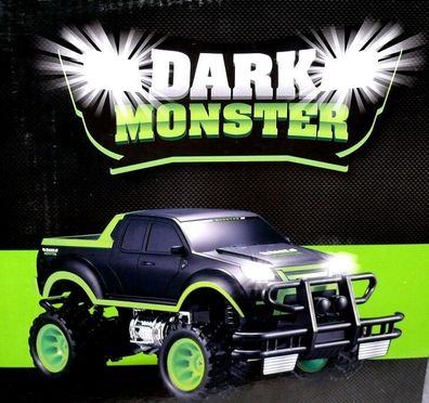 Dark Monster TRUCK Kids Auto RC Big Monster 1:10 Offroad Geländewagen Neon Grün