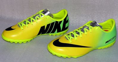 Nike JR Mercurial Victory 4 TF Junior Fußball Schuhe 38 CM23,5 Neon Gelb N Grün