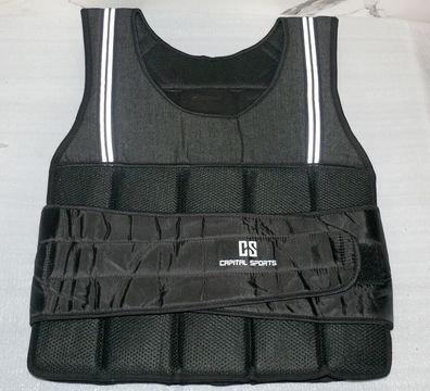 Capital Sports FIT13 Vestpro10 Gewichtsweste 10kg 23x Gewichten Klettverschluss
