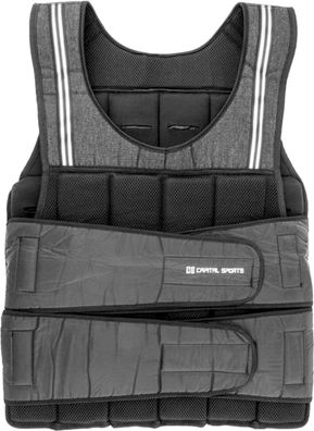 Capital Sports FIT13 Vestpro20 Gewichtsweste 20kg 38x Gewichten Klettverschluss