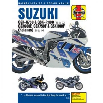 Suzuki GSX-R750/1100 und GSX600F/750F/1100F (1985-1996) Reparaturanleitung