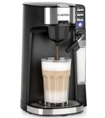 Klarstein 10033138 Baristomat 2-in-1 Heißgetränke Kaffee Tee Automat 1180W BLK