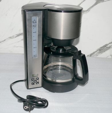 Black + Decker BXCO1000E Kaffeemaschine 1,25L Glaskanne Uhr Timer 1000W Edel BLK