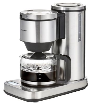 SC SKMT1650A1 Kaffeemaschine Filter 1x4 Glaskanne 1,2L Uhr Timer 1650W Edelstahl