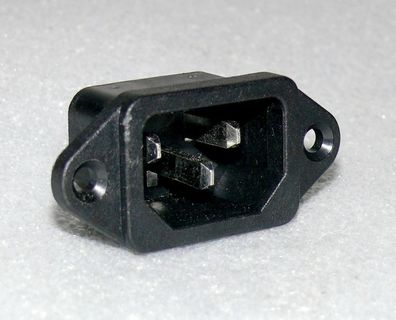 Crofton 3Pin Kaltgeräte Einbau Stecker Buchse 15A 250V Kaltgerätestecker Schwarz