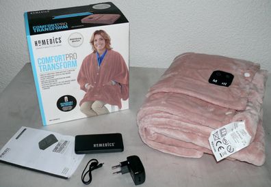 Homedics HCM 2in1 Kabellose Heizdecke Wärmedecke Poncho Vibration Massagegerät