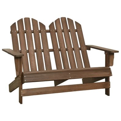 vidaXL Adirondack-Gartenbank 2-Sitzer Massivholz Tanne Braun