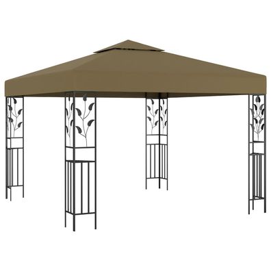 vidaXL Pavillon 3x3 m Taupe 180 g/m²