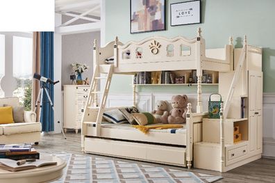 Etagenbett Bett Doppelstock Hochbett Kinder Betten Holz Klassische Möbel Zimmer