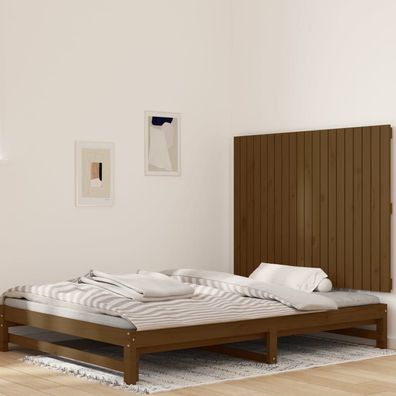 vidaXL Wand-Kopfteil Honigbraun 127,5x3x90 cm Massivholz Kiefer