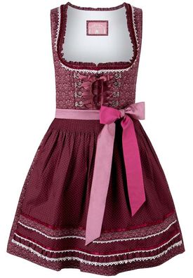 Dirndl Kim 55cm Länge bordeaux - Größe: 36