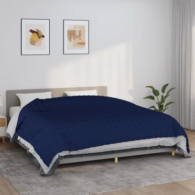 vidaXL Gewichtsdecke Blau 220x260 cm 11 kg Stoff