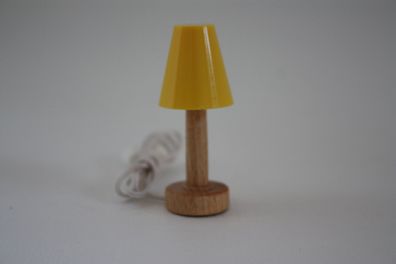 Kahlert Tischlampe Holzfuß Gelb Höhe: 50mm, 10422,