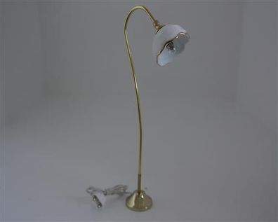 Kahlert Stehlampe Messinglampe Porzellanschirm Höhe:150mm 10252