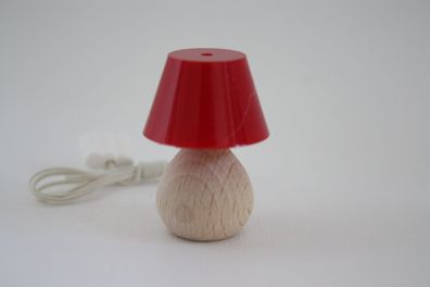 Kahlert Tischlampe Holzfuß Rot Höhe: 25mm, 10465,