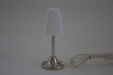 Kahlert Tischlampe Nickelfuß Kunststoffschirm H: 50mm, 10425,