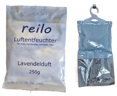 20x 250g reilo Garderobenentfeuchter mit Lavendelduft Luftentfeuchter, ca. 450ml